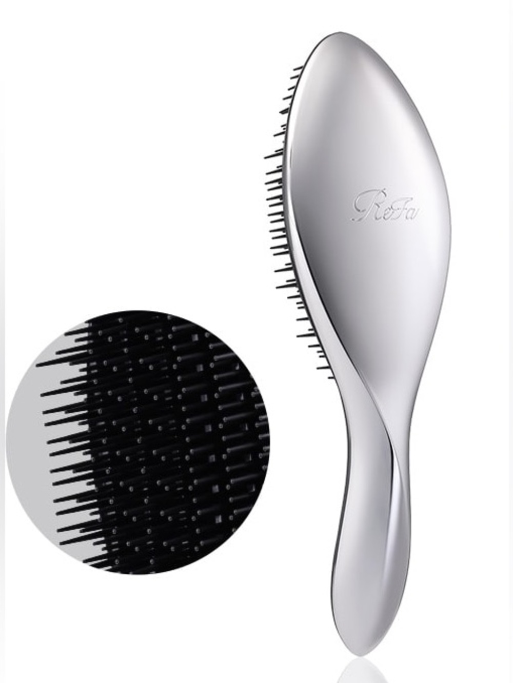 REFA BNIB NEW AILE BRUSH TANGLE-PRONE INTERIOR SILVER COLOR